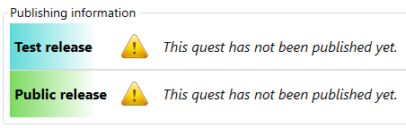 quest release screen